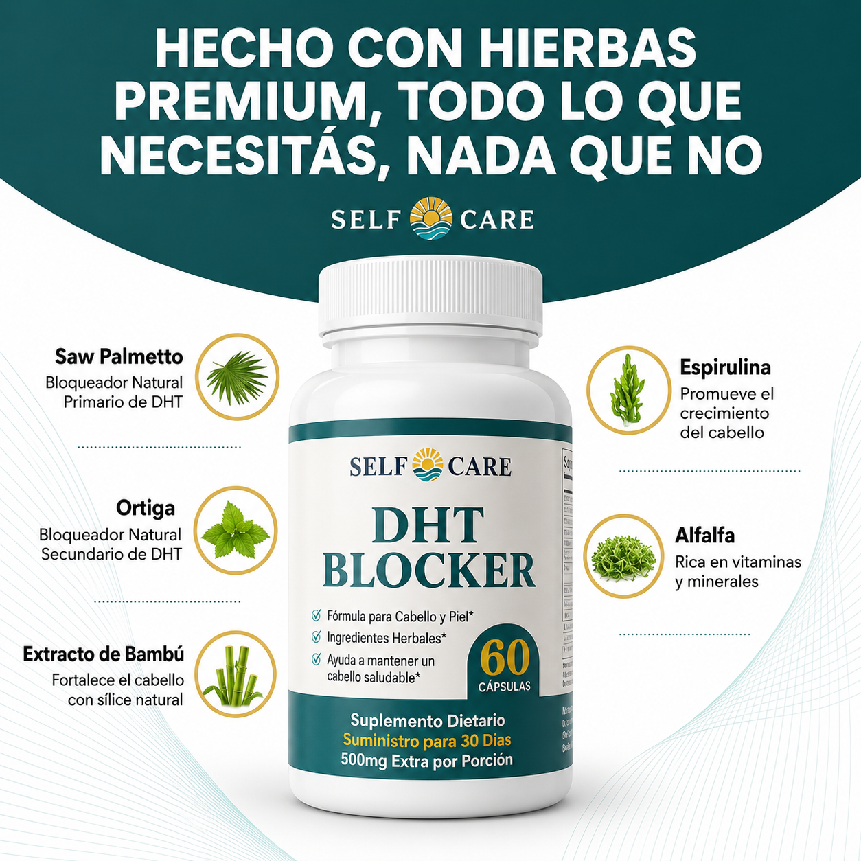 SELF CARE DHT BLOCKER | Menos caída. Más crecimiento. Cabello más fuerte.